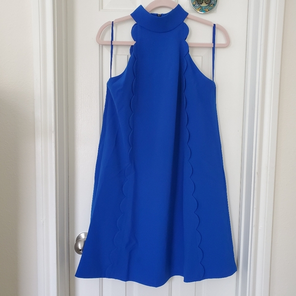 Ted Baker Torrii Halter Neck Scallop Tunic Dress - Picture 3 of 12